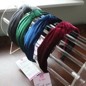 4 pc Women's Soft Velvet Knotted Headband Hairband - NWT